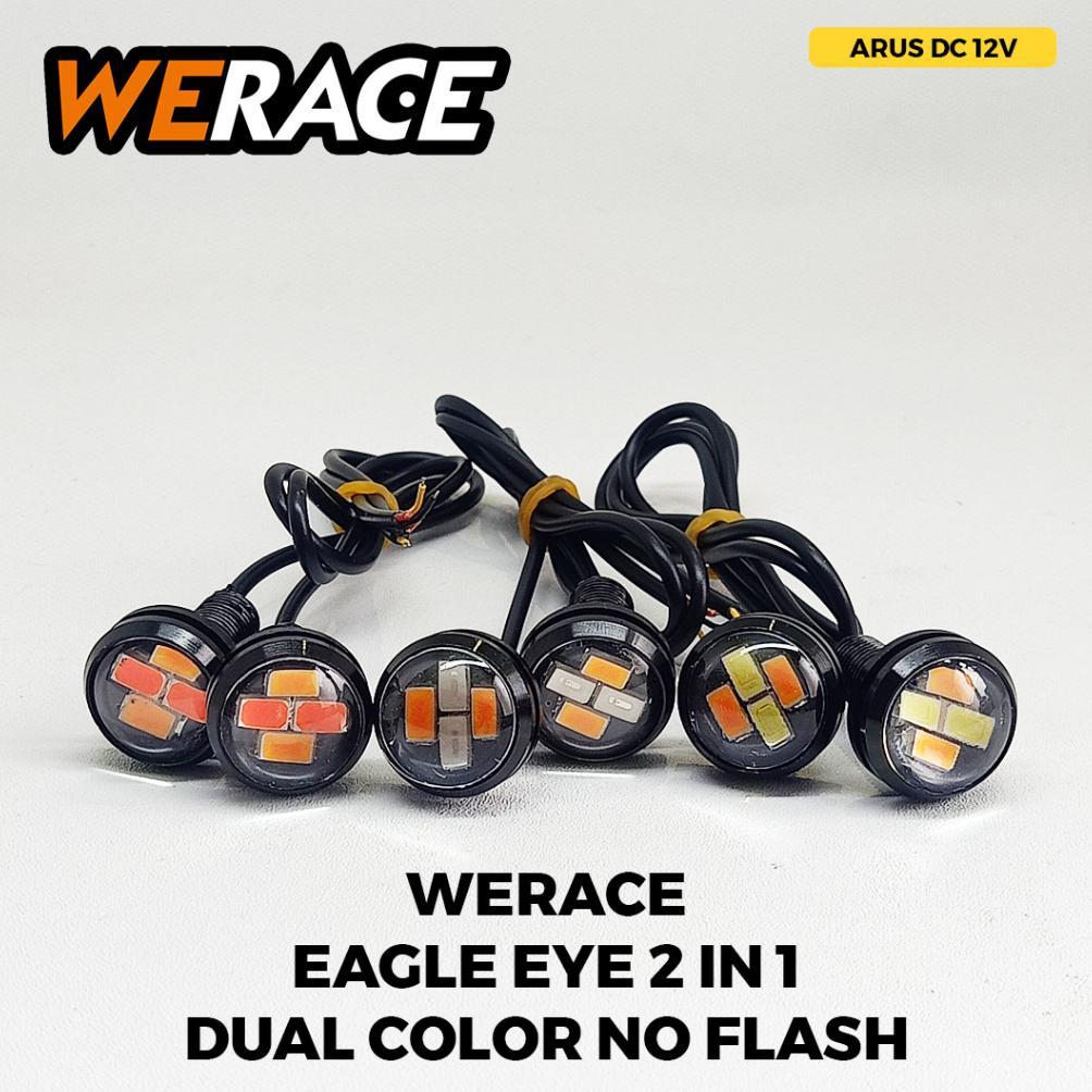 WERACE Lampu LED Eagle Eye / Mata Elang 2IN1 2 Warna Sorot
