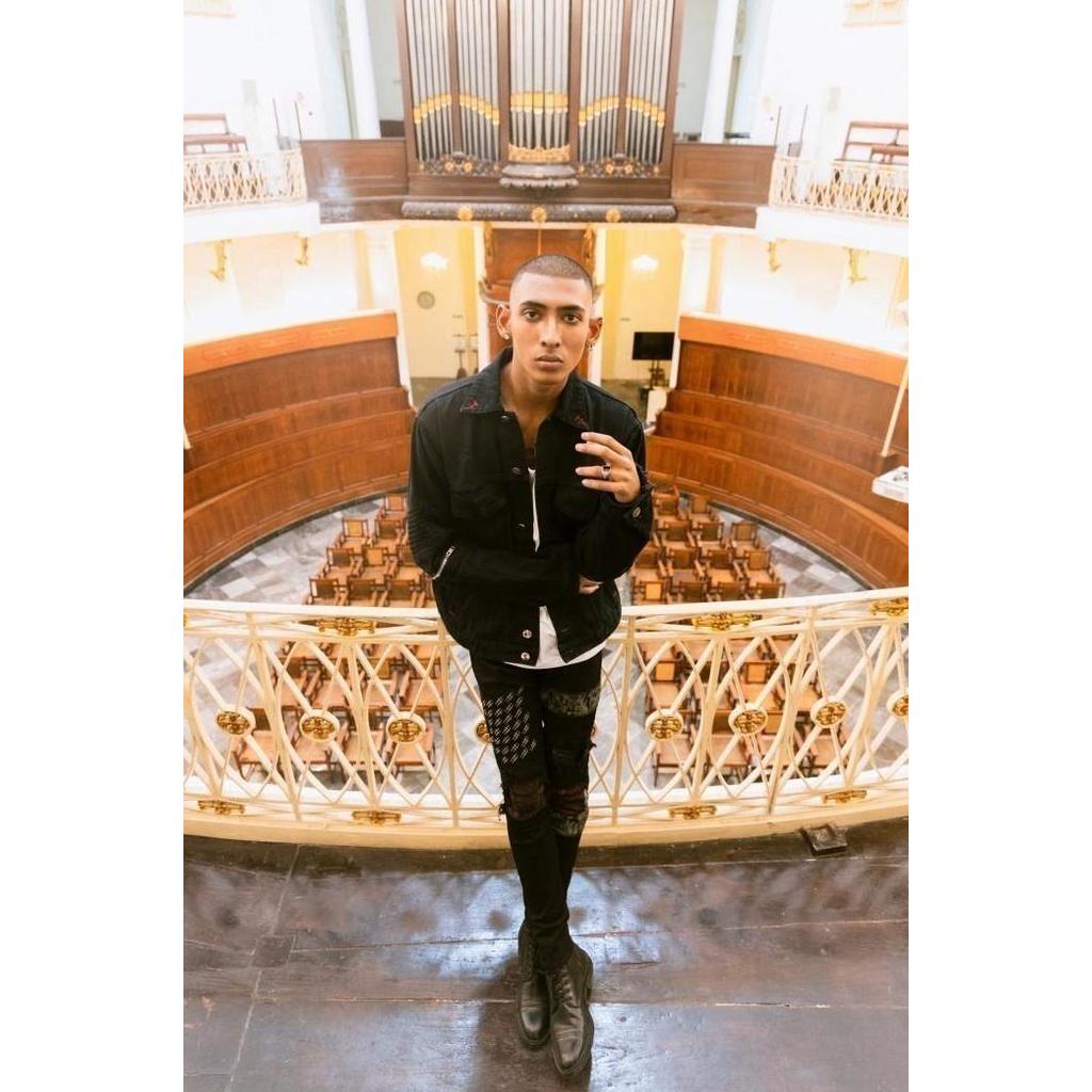 M1 tri fabric - Black rock star - Celana Jeans murah