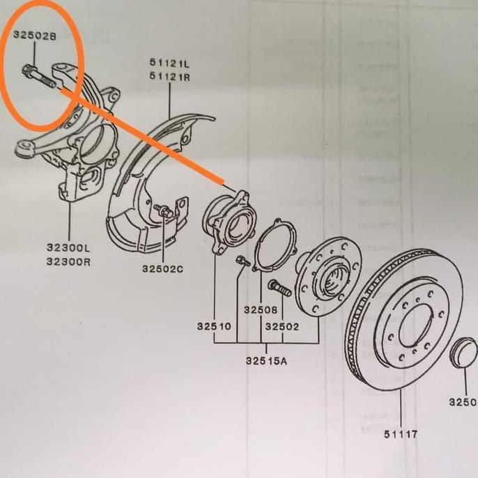 baut roda Knuckle pajero sport strada triton (TERBAIK) (TERBARU) (TERMURAH)