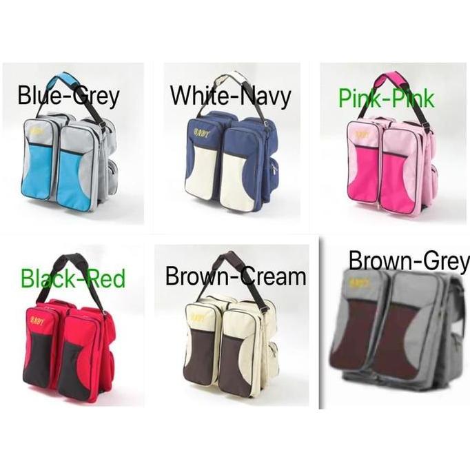 Tas Impor Tas Baby Travel Bed and Diaper Bag Tas bayi Multifungsi Lucu