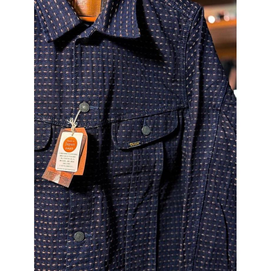 Studio DArtisan D4608 15oz Persimmon Sashiko Denim Jacket murah
