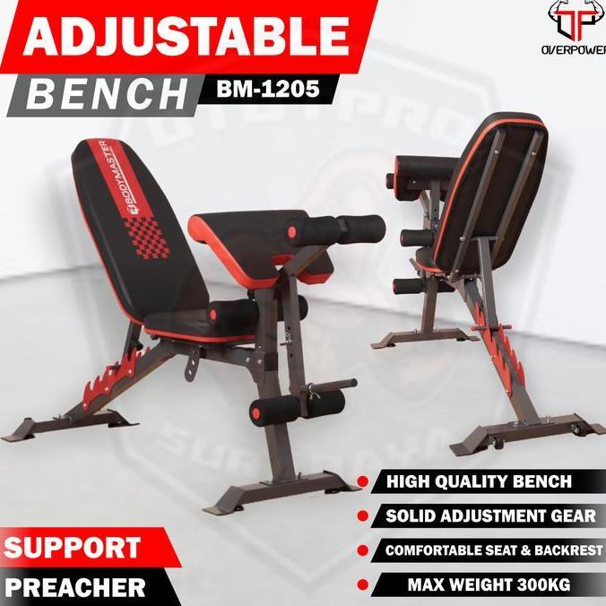 Adjustable Bench Bodymaster BM-1205HE |Kursi Sit up | Alat Finess (TERBAIK) (TERBARU) (TERMURAH)