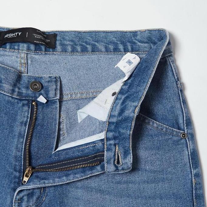 Medium Blue Wide Fit Jeans | Celana Jeans Pria murah