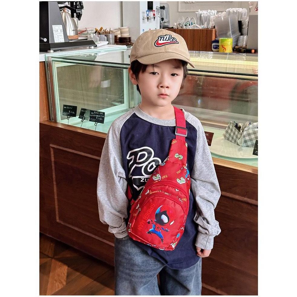 Harga Miring Batamall - Sling Bag Mini Anak Premium 2 Ruang Karakter Superhero #Ta2506 Tas Selempang