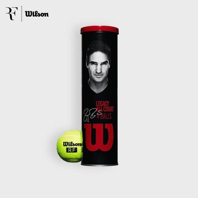 [BUY 1 GET 3 CANS] Wilson RF Roger Federer Legacy Tennis Ball Bola Tenis 4-Ball Metal Can Tennis Bal