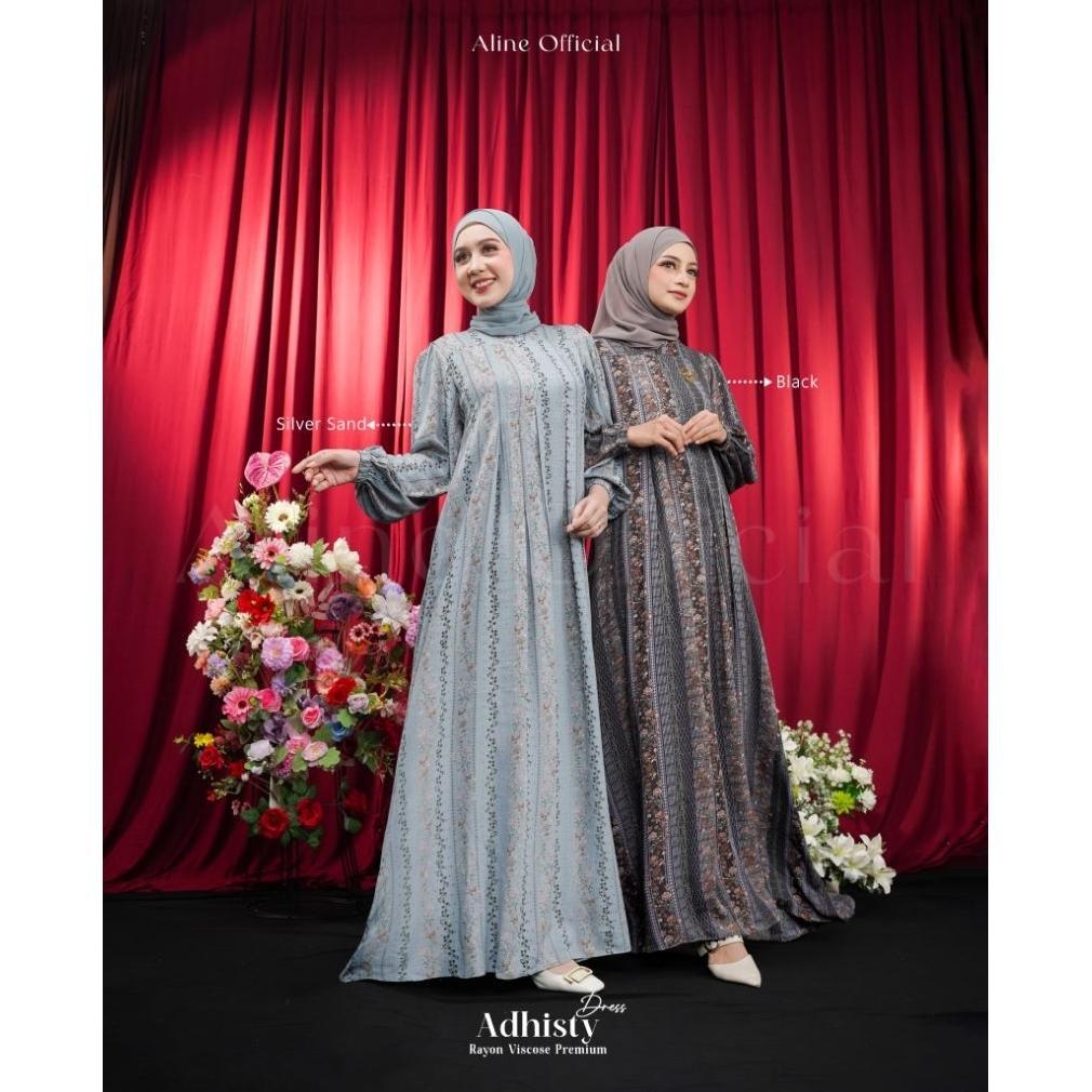 Aline Adhisty Dress / Gamis Rayon Motif .