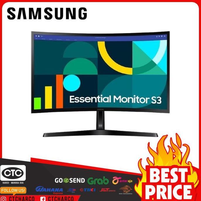Monitor Led Samsung S24D366 Curve - 24 Inch PC Komputer - PLS VGA HDMI