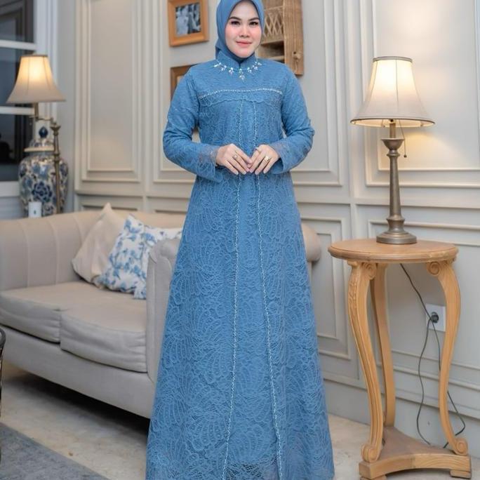Sale Syahid Kebaya Gamis Burkat Gliter Gamis Burkat Mewah Wanita Muslim Pesta Lebaran Kondangan Dewa