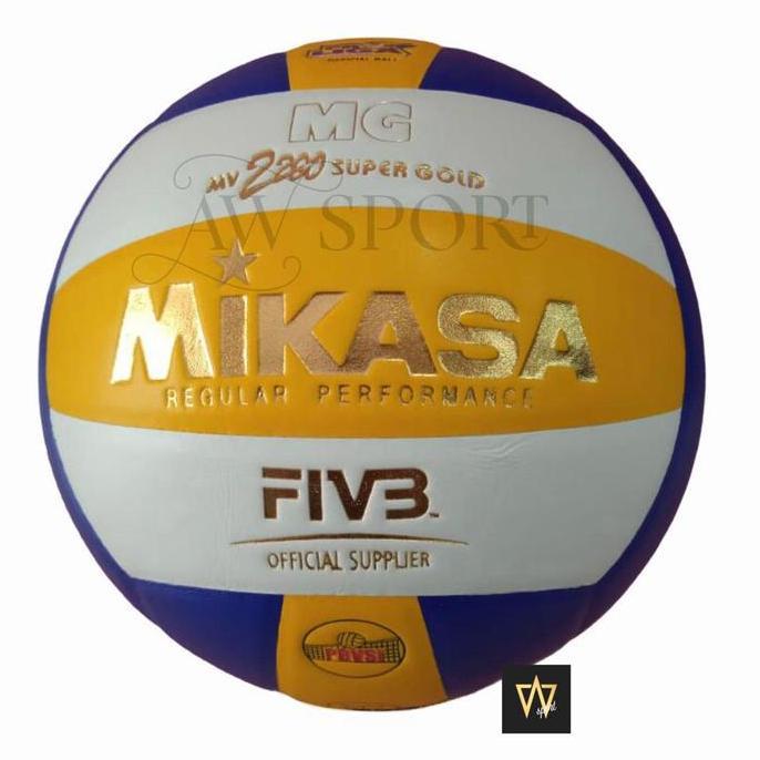Bola Volly MIKASA MV 2200 SUPER GOLD Size 5 / Bola Voli Original (TERBAIK) (TERBARU) (TERMURAH)