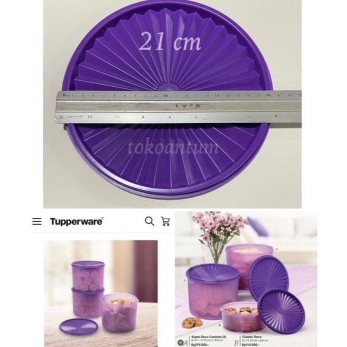 Thebest- Tutup toples tupperware deco canister