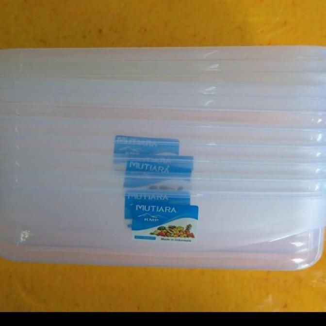 Thebest- Kotak Makanan Plastik Transparan KMP MUTIARA 900 Ml