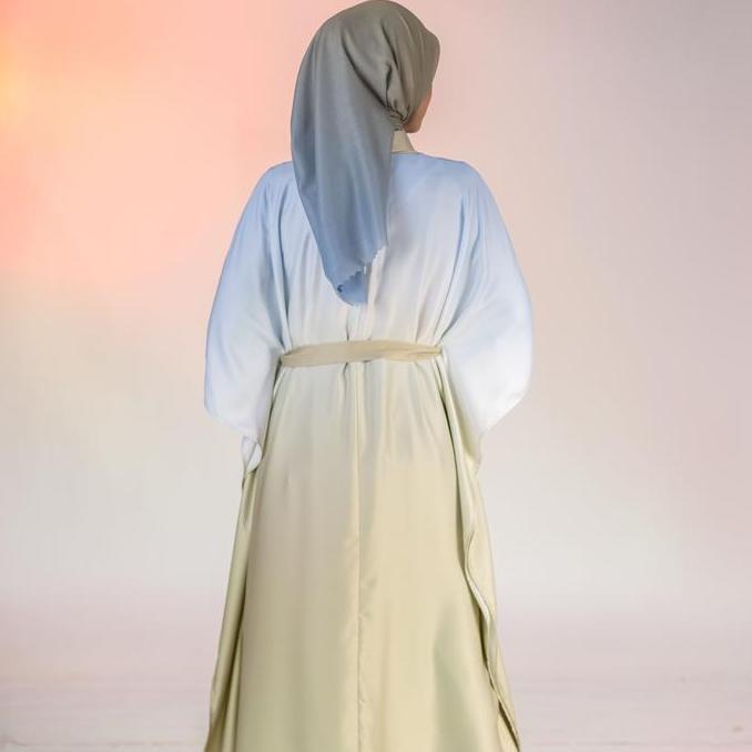 Promo [Dauky] New Arrival Gamis Kaftan Ombre Limeted L Dress Kaftan Ombre