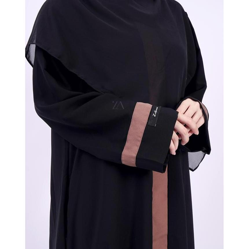 Murah Zafarnaz | Radwah Series | Abaya Wanita Muslim Mewah Simple Syari Remaja Dress Hitam