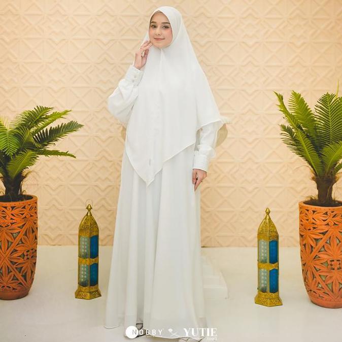 Grosir Nobby Radinka Dress Gamis Muslim Wanita Bahan Mikami Raindrops Wudhu Friendly Busui Friendly