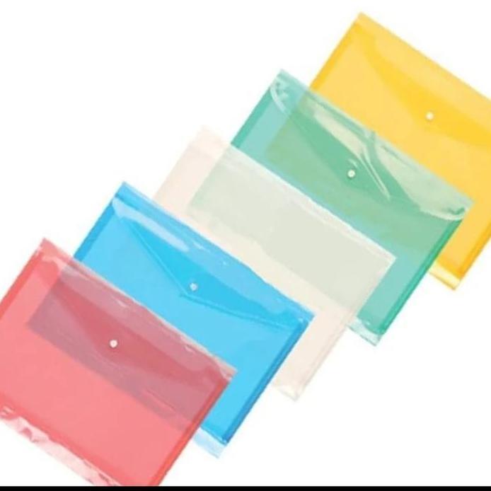 map kancing plastik folio/map file/1 pak isi 12 pcs