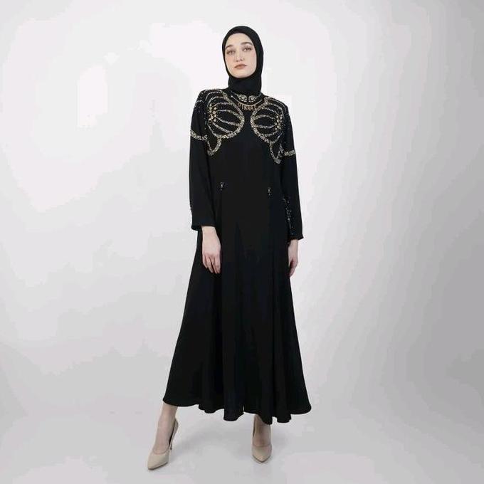 Sale A6265 - Abaya Hikmat Fashion Original Set Hijab