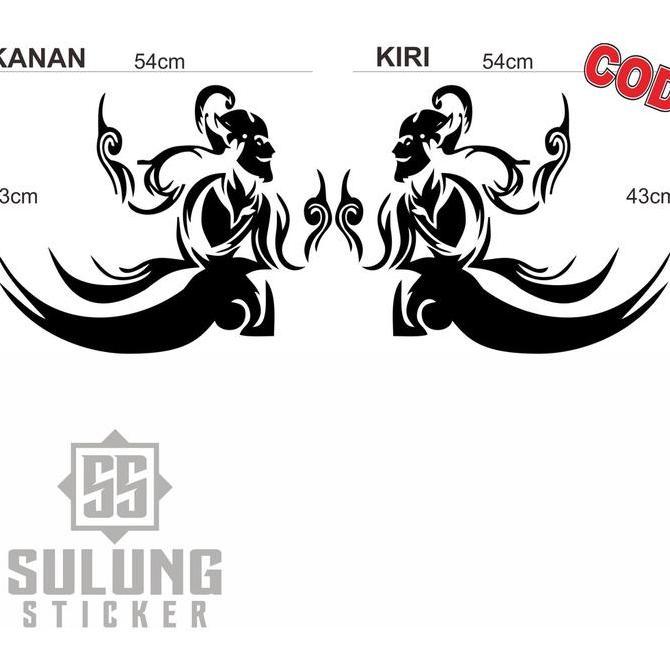 Thebest- Stiker Mobil Wayang Po Haryanto Keren Variasi Kanan Kiri Aksesoris