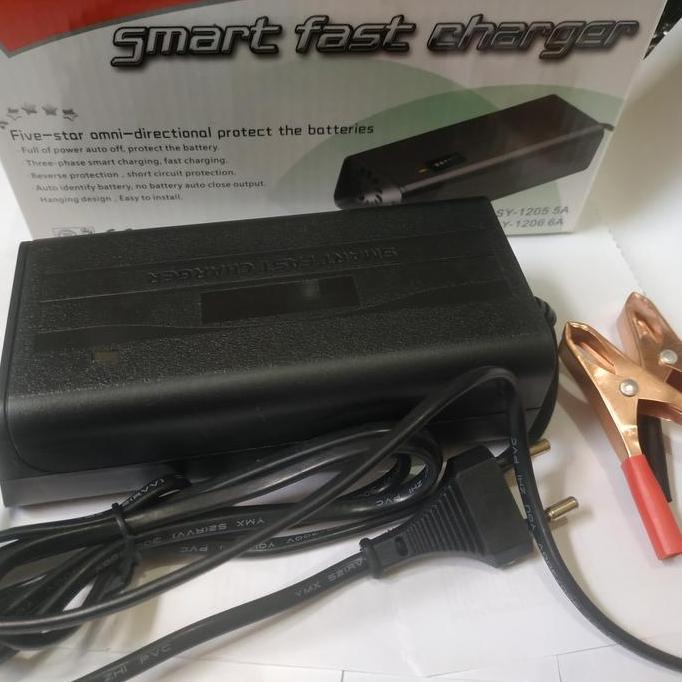 smart fast charger aki 5 ampere - cas aki 5A otomatis 5A 12V 12 volt