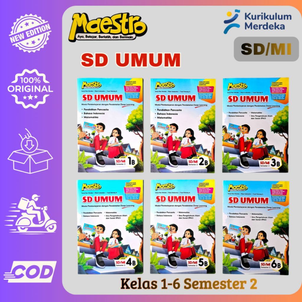 Buku LKS Maestro SD UMUM (Gabungan/Terpadu) Kelas 1,2,3,4,5,6 Hasan Pratama Kurikulum Merdeka
