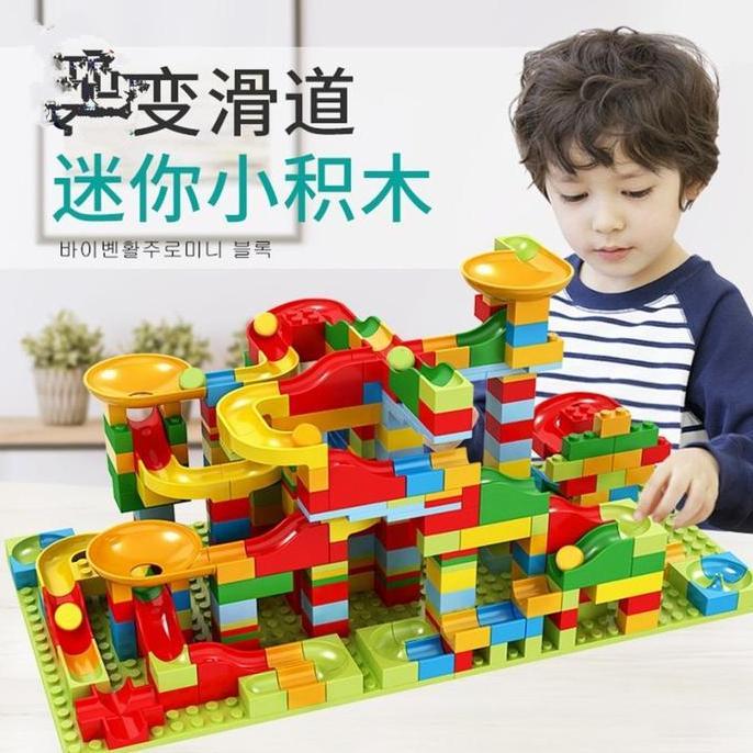 Mainan Edukasi Anak Bricks Marble Run / Duplo Marble Run Blocks