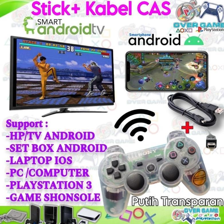 JOYSTICK PS3 WARNA TRANSPARAN SUPPORT HP/PC/LAPTOP/SMARTtv/PS3