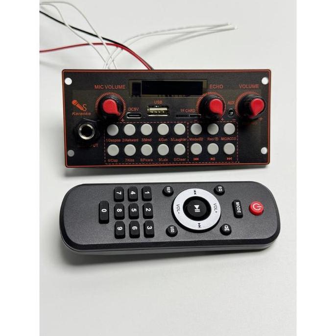Promo Modul Amplifier 2X10W 3.7V Mp3 Player Bluetooth Radio Mic Card