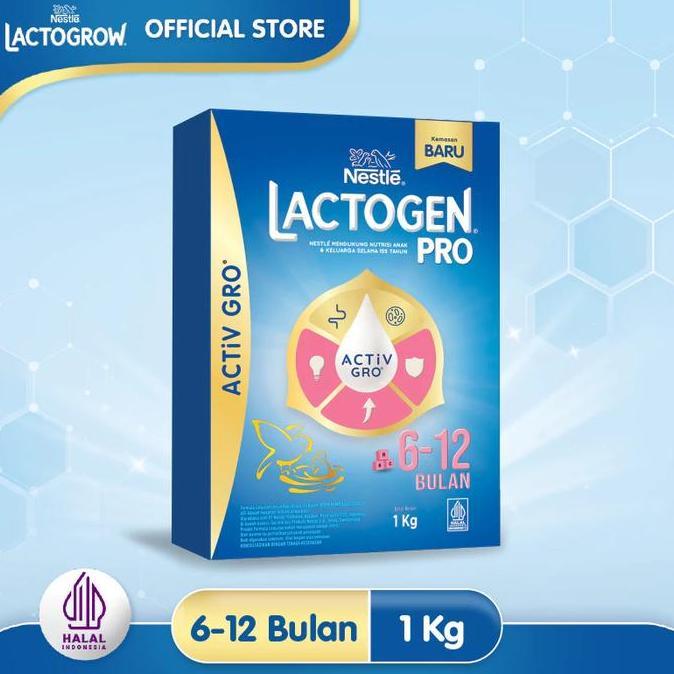 Bybyxt- Susu Bayi Nestle Lactogen Pro Tahap 1 (0-6 Bulan) / Tahap 2 (6-12 Bulan) Netto 1 Kilogram Ke