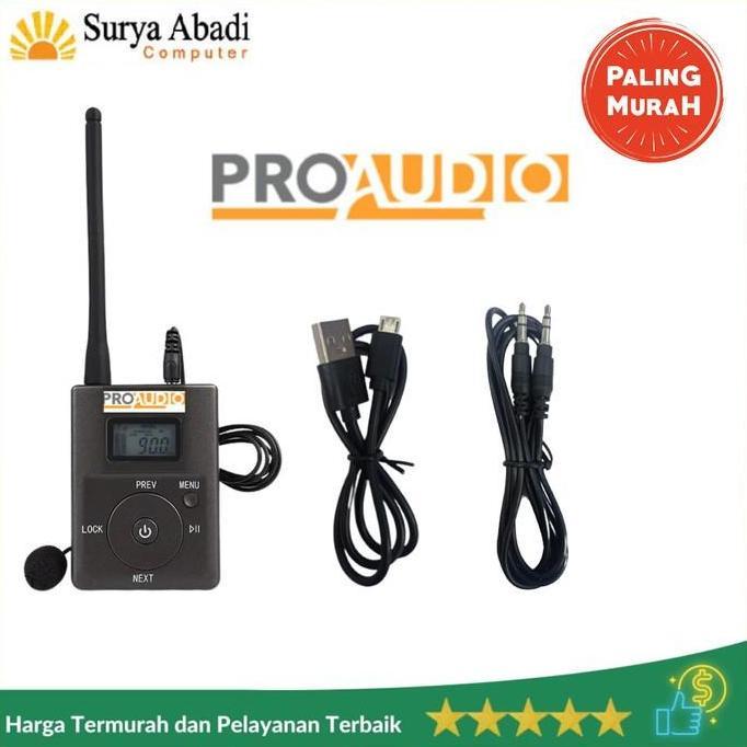 Newall-- Proaudio Transmitter Fm Radio Portable Microphone Tour Guide Sistem