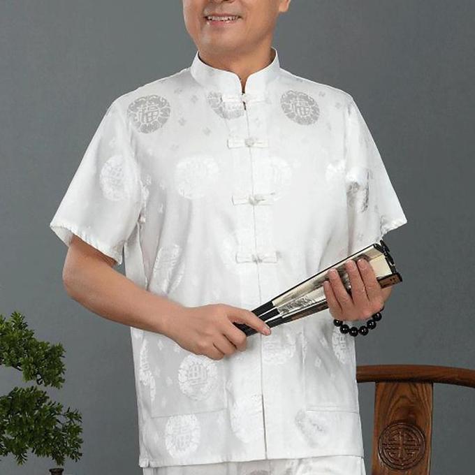 Atasan Cheongsam Pria Lengan Pendek