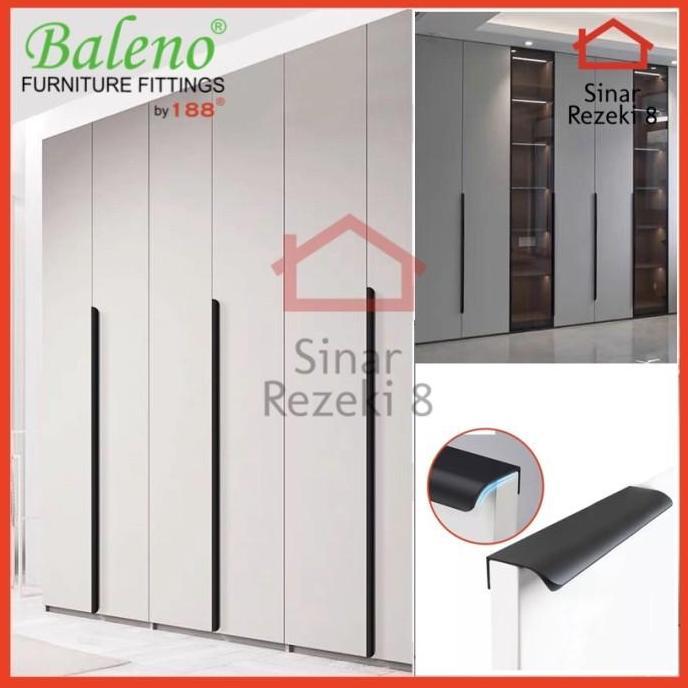 Allo- Handle Tarikan 6603 Hitam 1 Meter / Laci Pintu Lemari Minimalis Knob