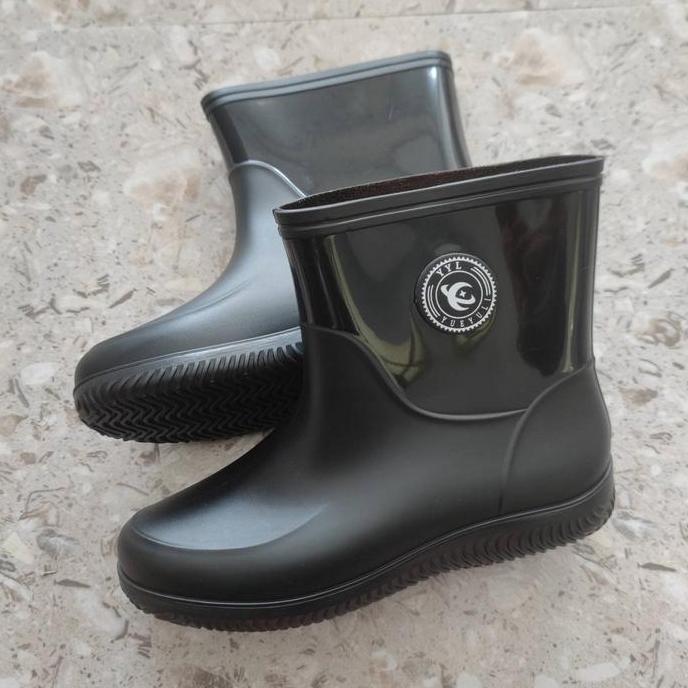 Sefline- Prelesty Premium Sepatu Sawah Pria Boot Karet Full Hitam Kerja Proyek Anti Air Banjir Hujan