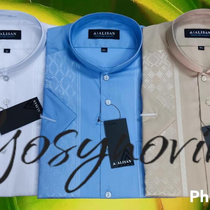 baju koko lengan panjang pria Alisan
