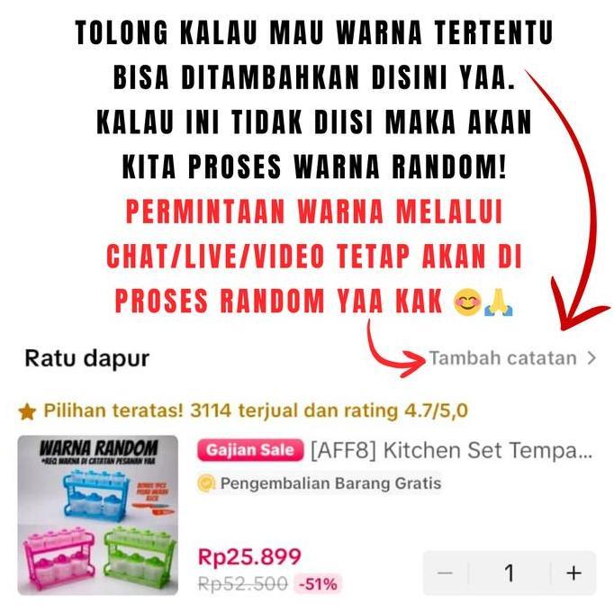 [AFF8] Kitchen Set Tempat Bumbu 7 in 1 Rak Bumbu Dapur Serbaguna dengan 7 Toples, Bisa Digantung ata