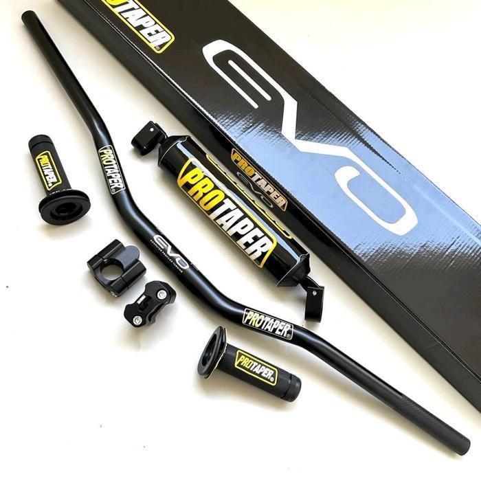 Stang / Stir Fatbar Protaper Evo Low Set Raiser + Busa Palang Stang + Handgrip Protaper Motorcycle M