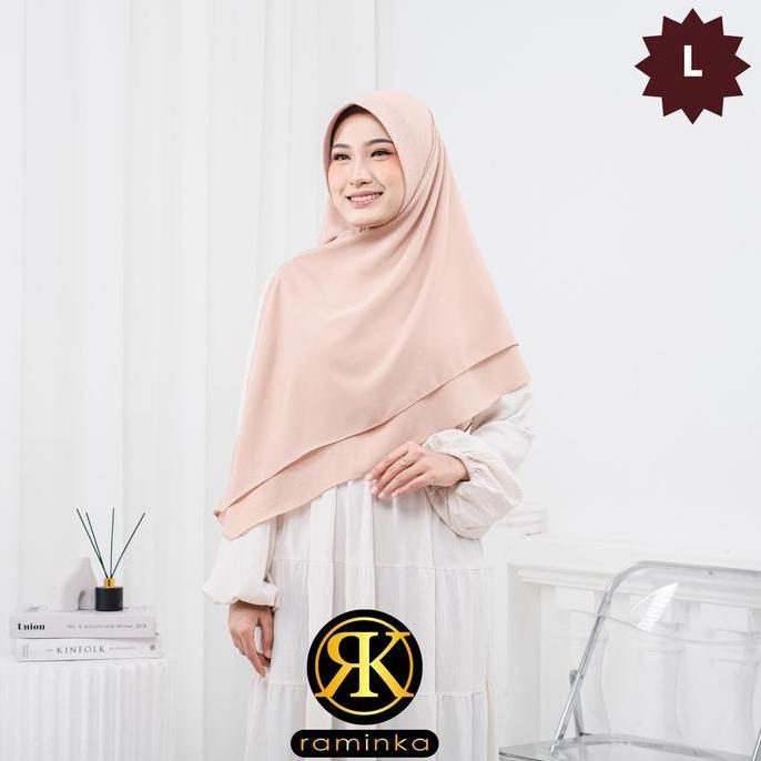 Raminka Hijab BOBA PET Fatimah Kerudung Instan Muslim Pet Jilbab Khimar instan Segi Empat Ceruty Cer