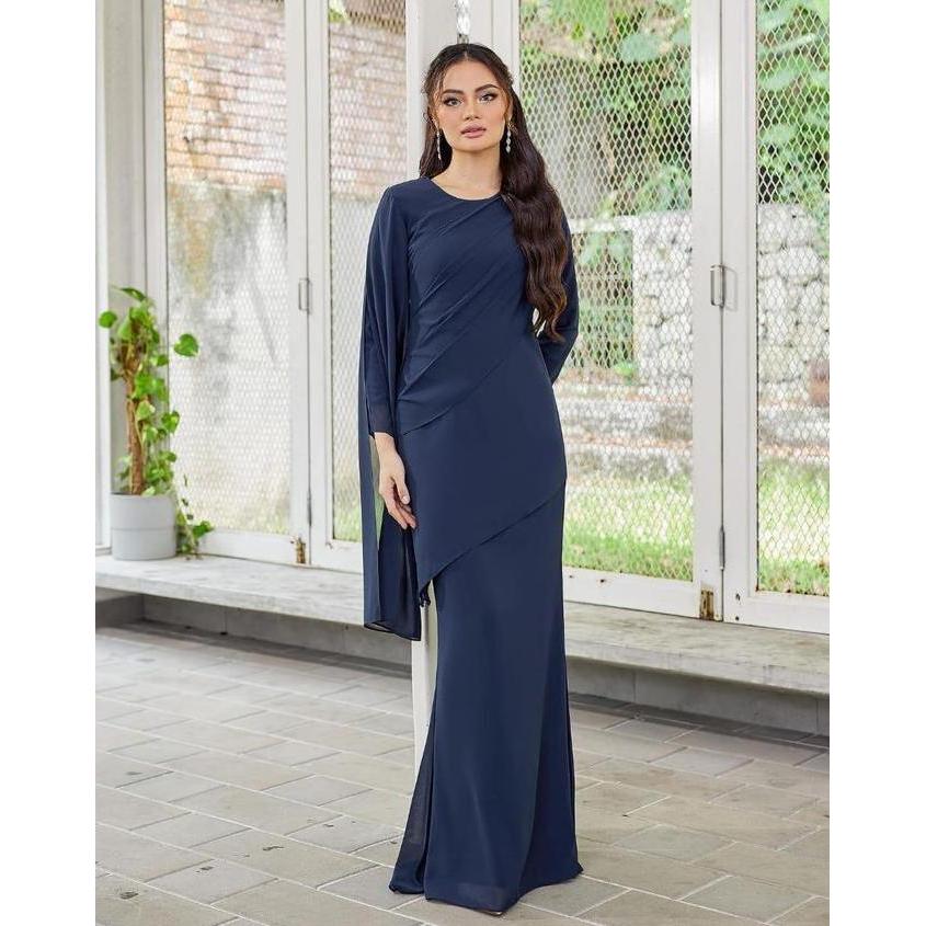 Cuci Gudang  Aserra Gaun Maxi Cod Dress Maxy Kalila Dress Cantik Bahan Ceruty Baby Doll Full Furing 