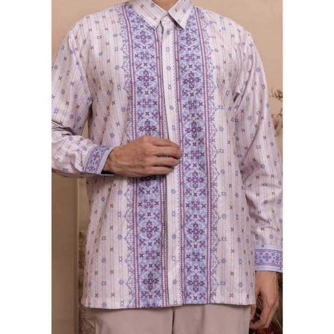 Grosir Klamby - Kalola Long Shirt Men Lilac Hint