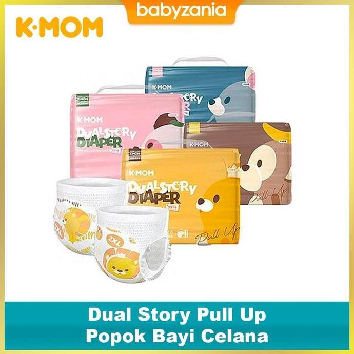 Bybd- K-Mom Dual Story Pull Up Diaper Pants / Kmom Popok Bayi Celana - L 34 / Xl 32 / Xxl 30 / Xxxl 