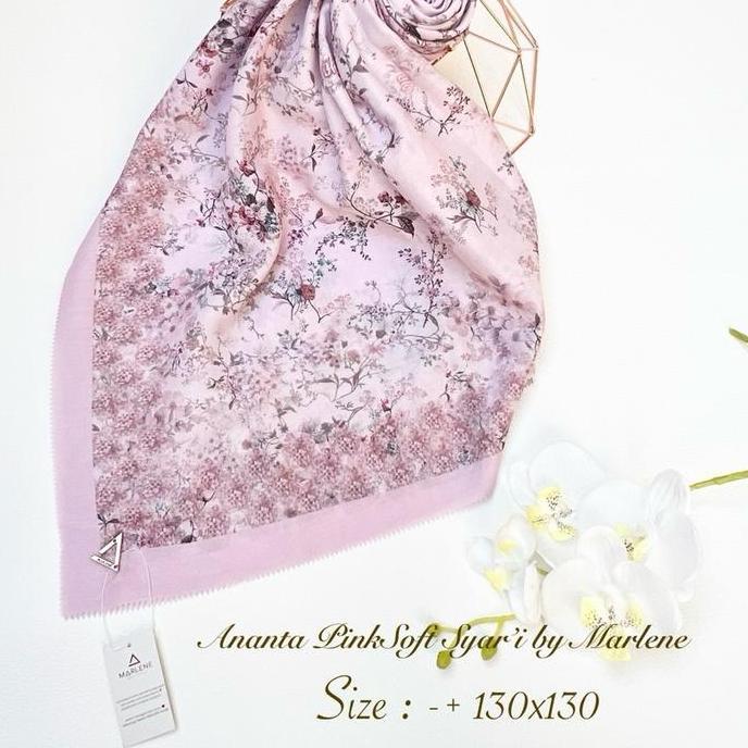 Marlene - VOILE PRINT SYARI | Hijab Segiempat Voal Motif Syari Jumbo