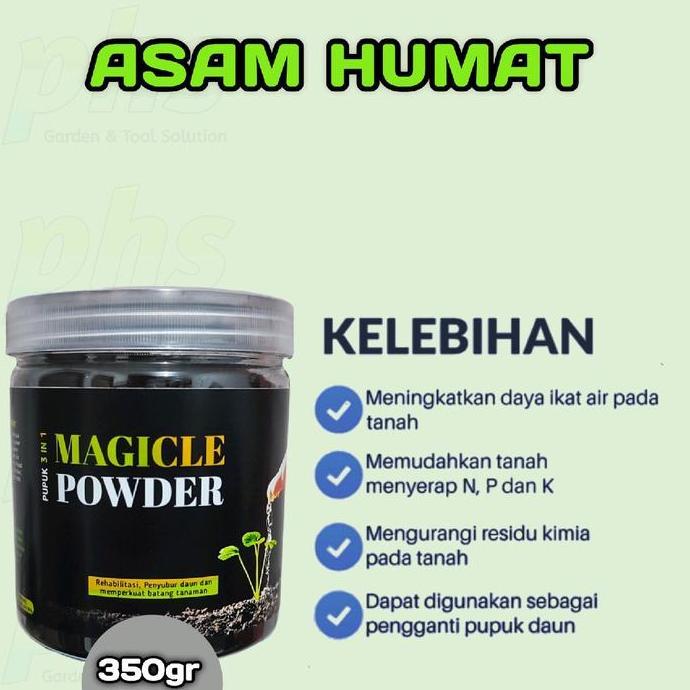 Ground- Asam Humat Serbuk Pembenah Tanah 350Gr Magicle Powder