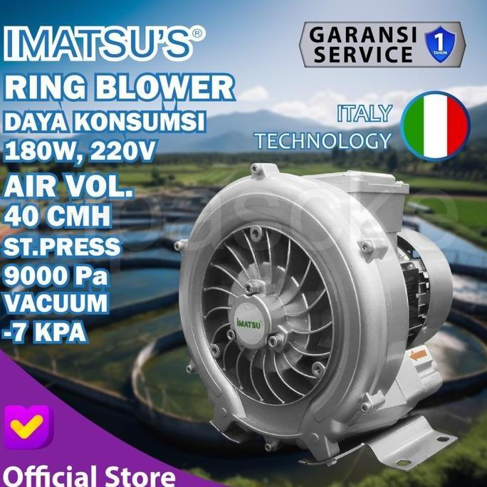 BEBAS ONGKIR - Ring Blower 180W 220V RB-180/1-NB-JX Air Pump Blower Tambak Kolam