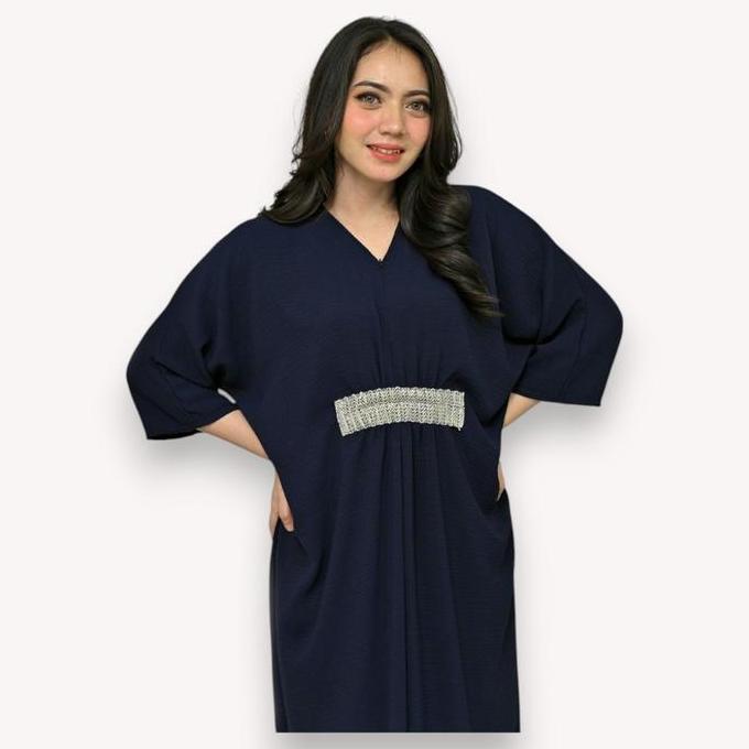 Grosir Paket 2Pcs Kaftan Ibu Hamil & Menyusui Kaneeyaa, Baju Gamis Lebaran Wanita Dewasa Remaja Frie