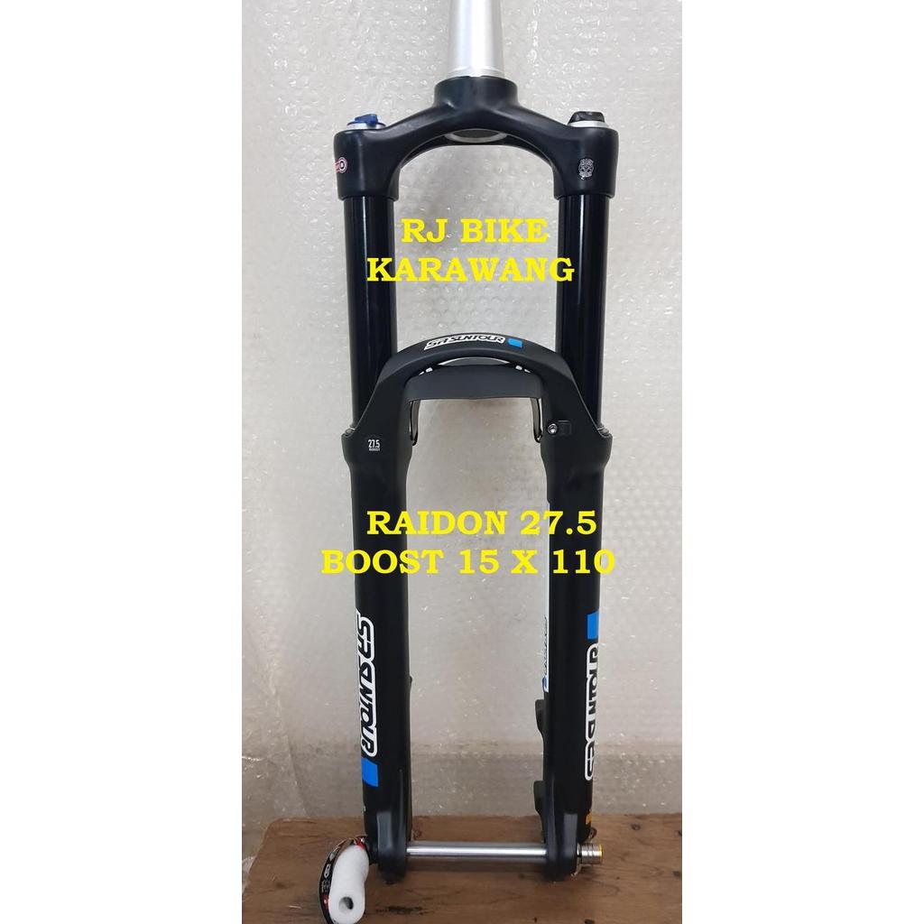 FORK 27.5 SUNTOUR RAIDON BOOST AIR TA 15 X 110 INTERNAL ADJUST TRAVEL ORIGINAL DAN TERPERCAYA