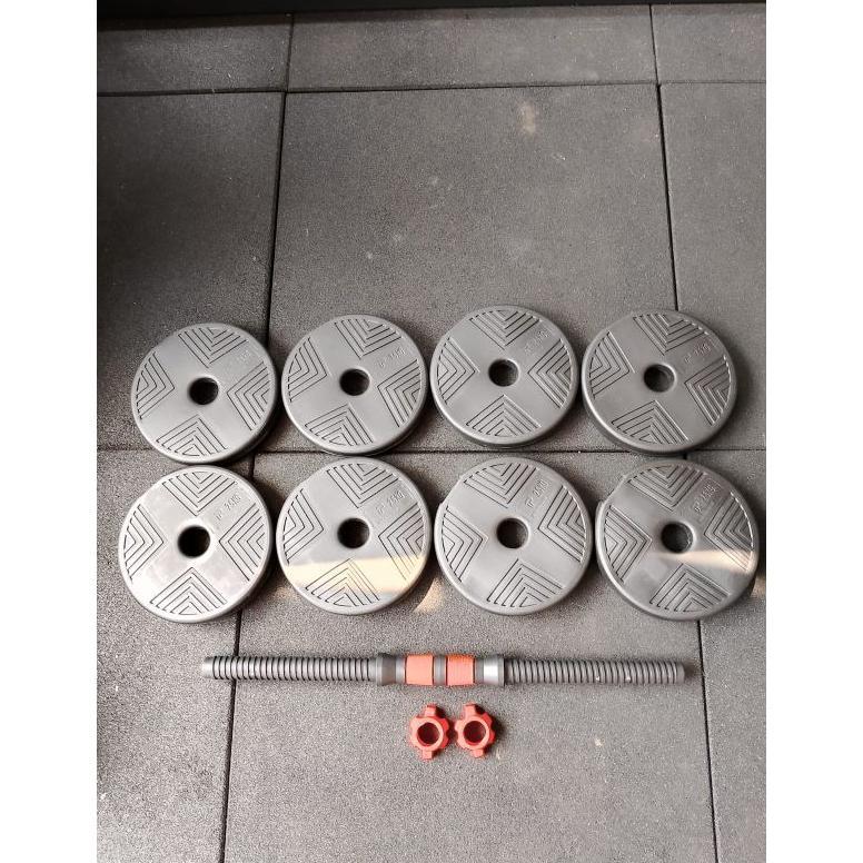 Barbel set 20 kg kosongan/ barbel 20 kg kosongan murah tanpa isi/ barbel kosong 20kg