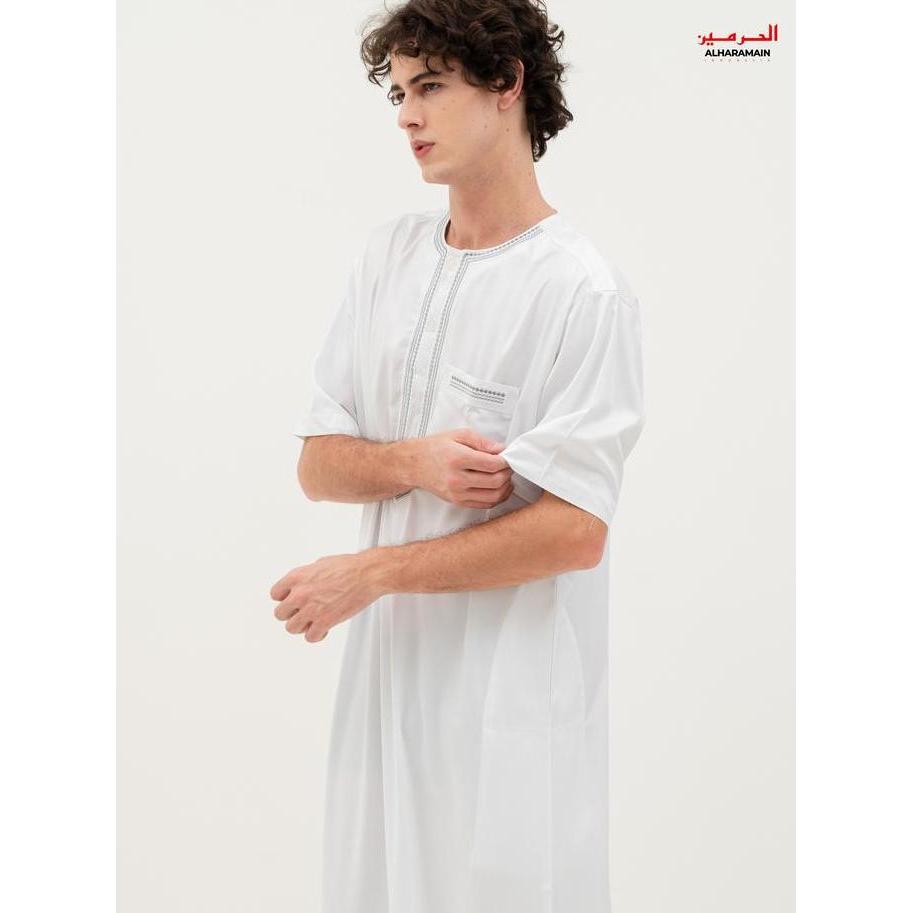 Sale Al Haramain Jubah / Gamis Pria Remaja & Dewasa Premium Bordir (13 C) | Putih | Coklat Tua | Cok