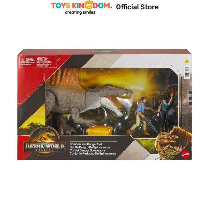JURASSIC WORLD REBIRTH SET FIGURE SPINOSAURUS DANGER - MIX