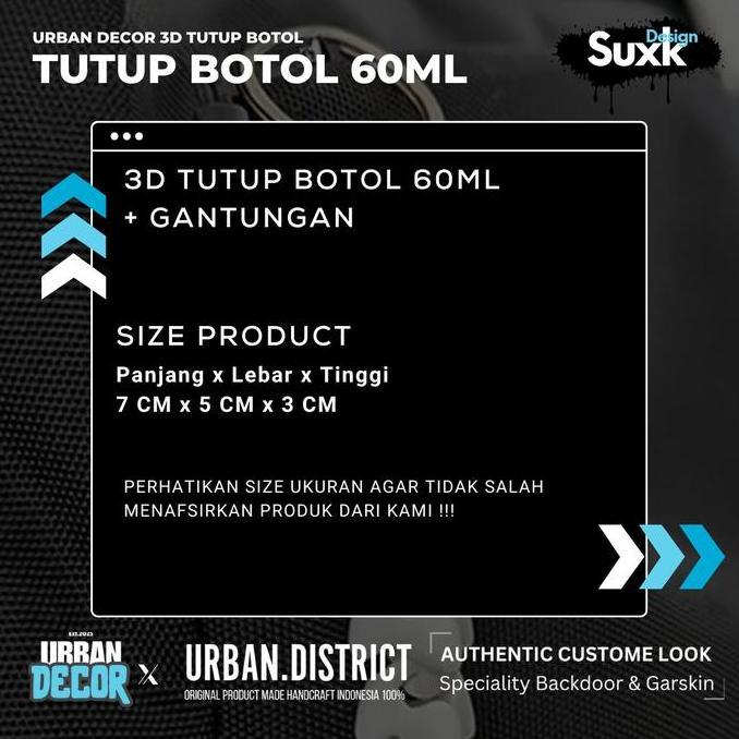 URBAN Decor 3D Tutup Botol 60Ml 3D Design By URBAN DISTRICT