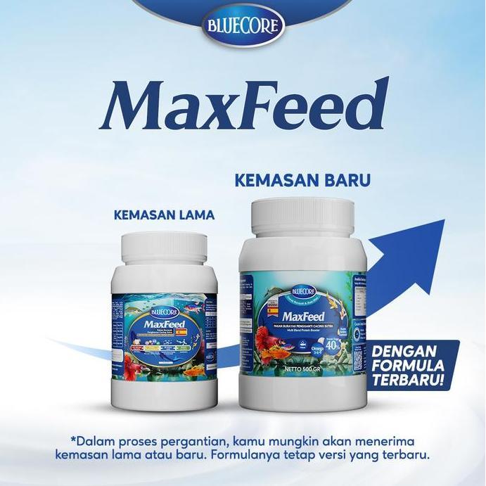 Fishbou- Bluecore Maxfeed Pakan Burayak Ikan Penghemat Cacing Sutera Untuk Penggemuk Ikan Dan Perang