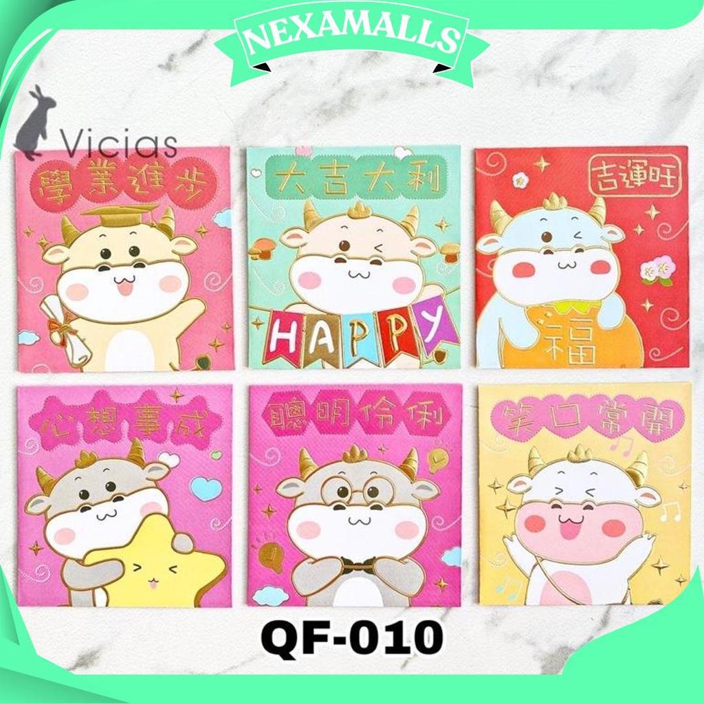 6Pcs Angpao Sapi Kerbau Lucu Imlek Sincia Tahun 2021 Hoki Angpau V Sale