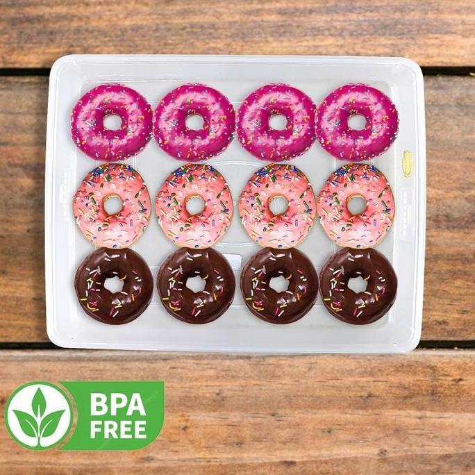ZEY Kotak Donat 12 Donat Penyimpanan Makanan SHINPO 306 Kecil / Small / Food Storage Box Donat /Dims